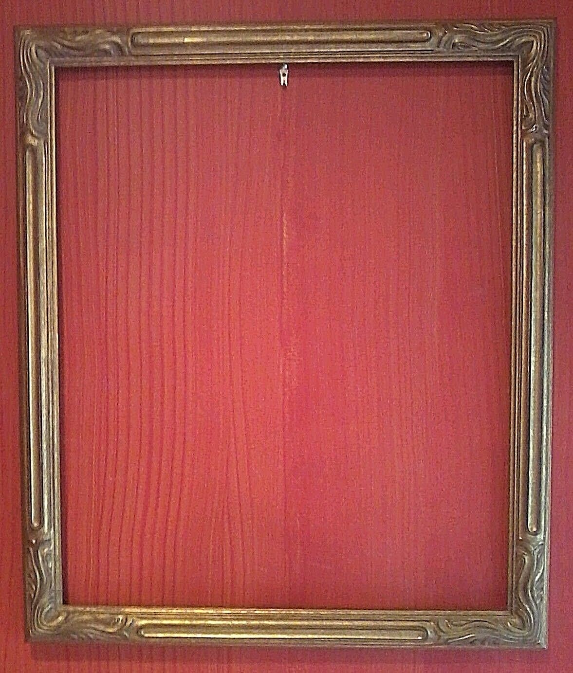 STANDARD 20 X 24 PICTURE FRAME CARVED GOLD LEAF All Wood 2 WIDE Art