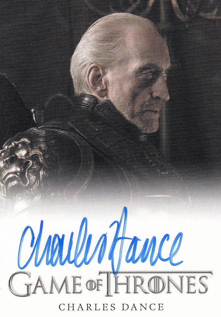 GAME OF THRONES Autograph Trading Card CHARLES DANCE Tywin Lannister HBO Signed Antique Price