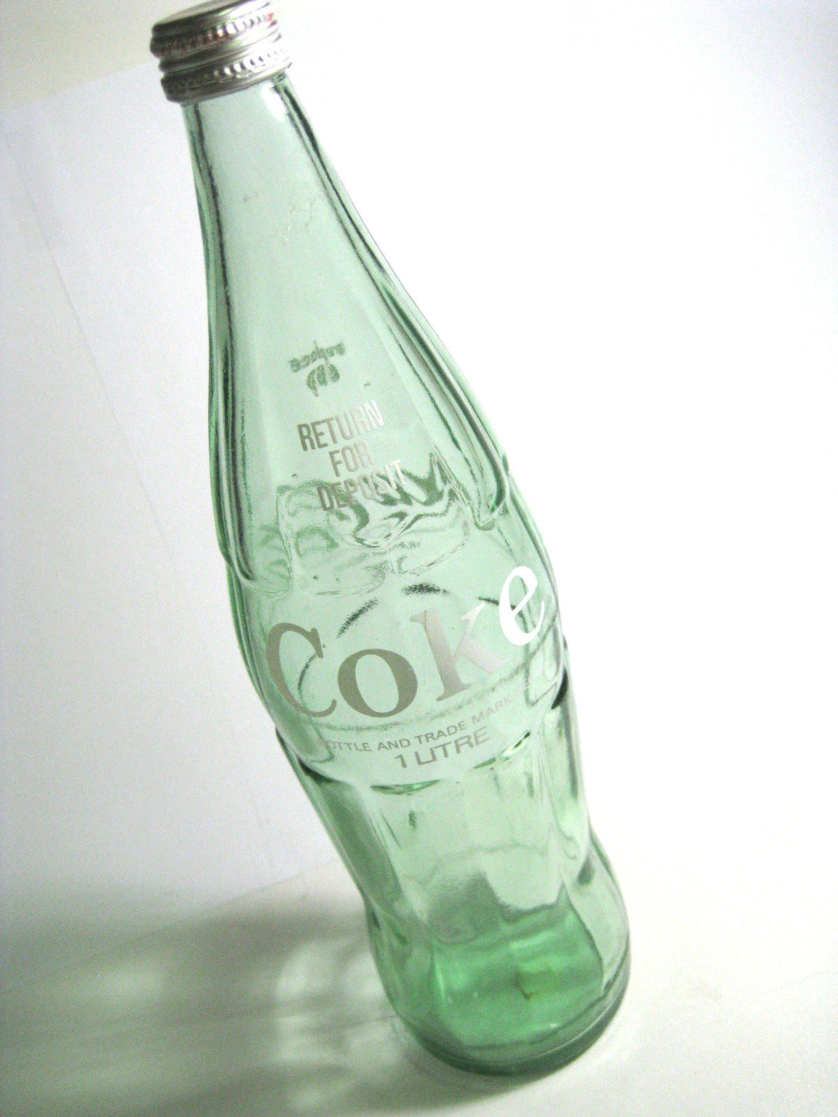 Vintage Coke Coca Cola Bottle 1 Litre Green Glass 1970s Melbourne E