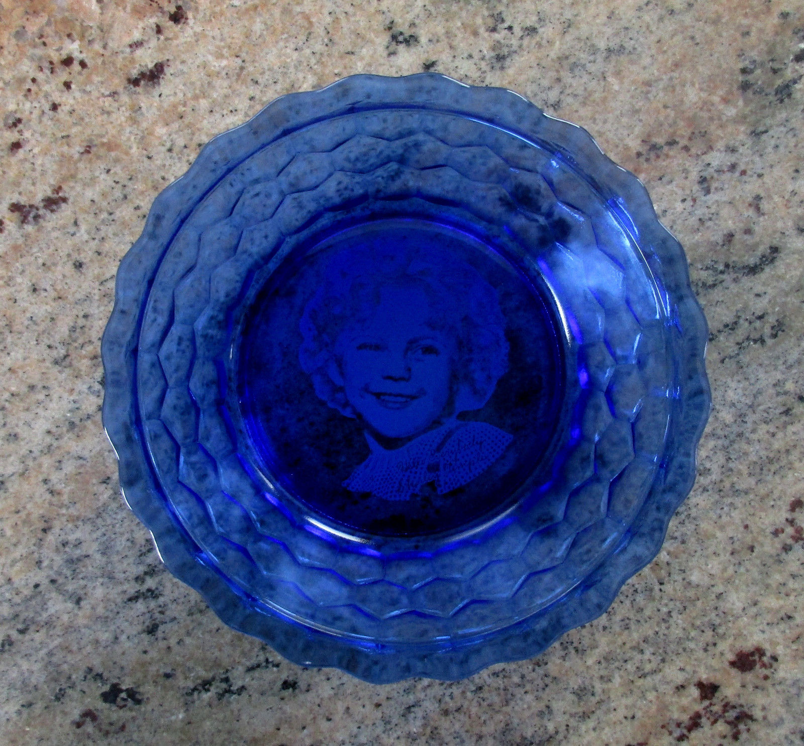 Vintage Original Hazel Atlas Cobalt Blue Depression Glass Shirley