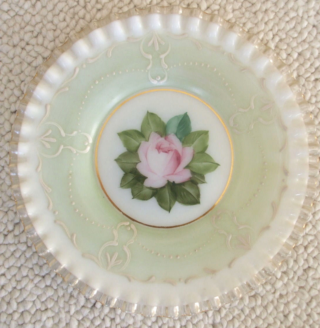 Charleton Hand Painted Rose Enamel Decorated Silvercrest Milk