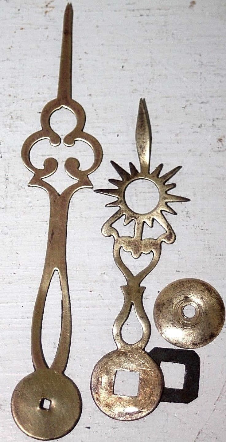 PAIR OF ORNATE ANTIQUE FRENCH COMTOISE MORBIER BRASS STARBURST CLOCK