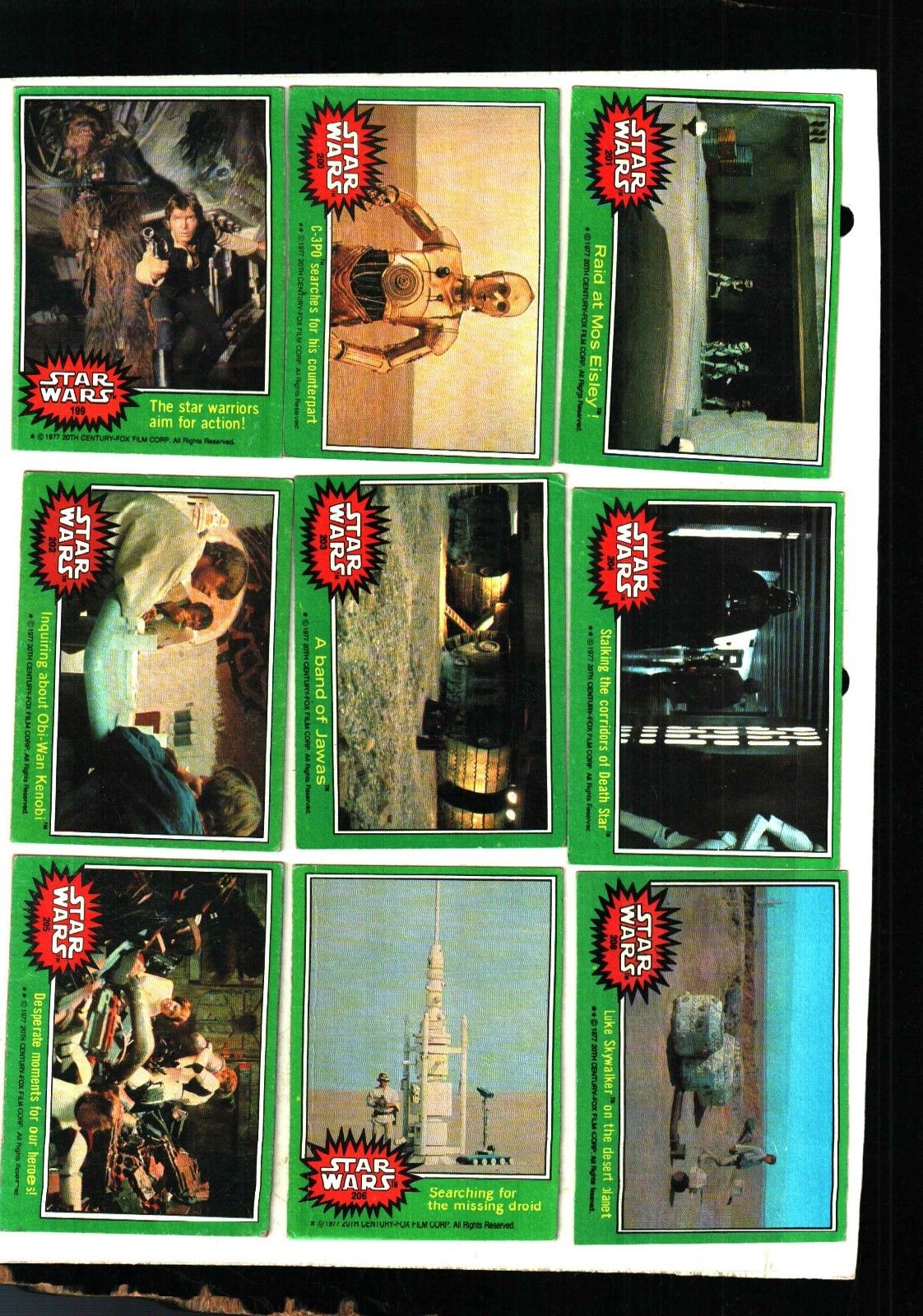 star wars collector cards 1977 value