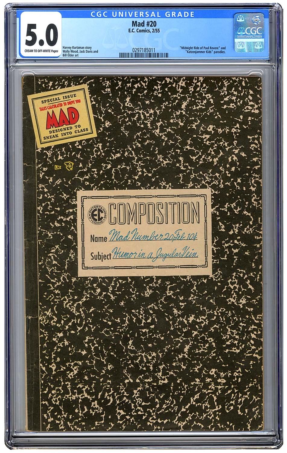 1955 MAD Magazine 20 * E.C. Comics * CGC Graded 5.0 Antique Price