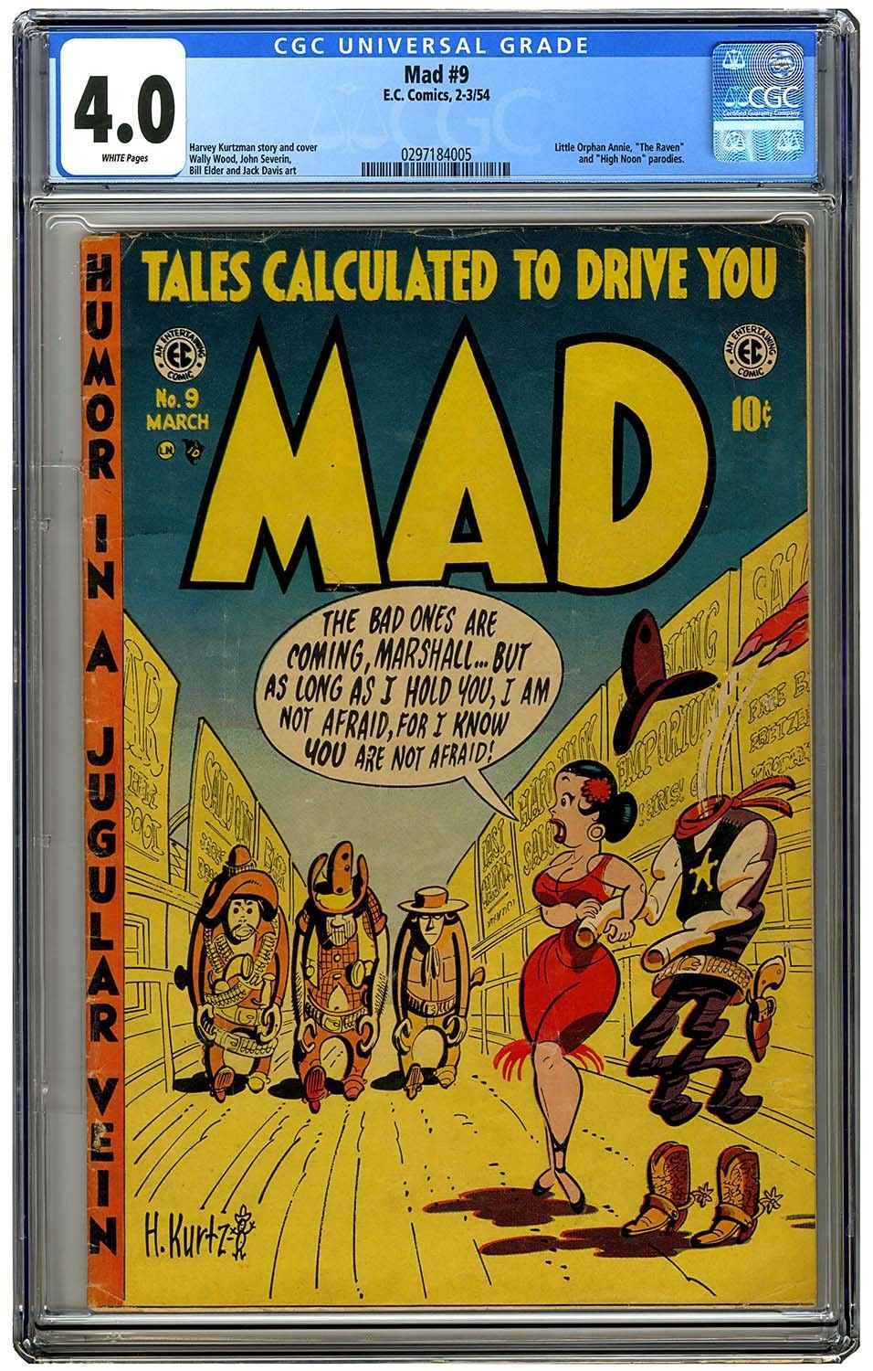 1954 MAD Magazine 9 * E.C. Comics * CGC Graded 4.0 Harvey Kurtzman