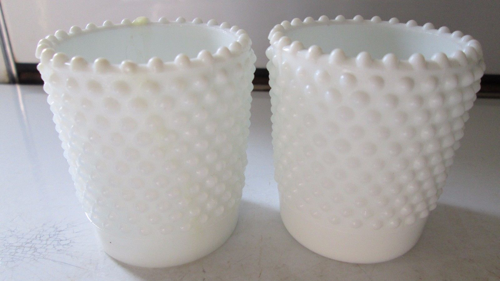 Vintage White Milk Glass Hobnail Set of Votive Candle Holders Antique Price Guide Details Page