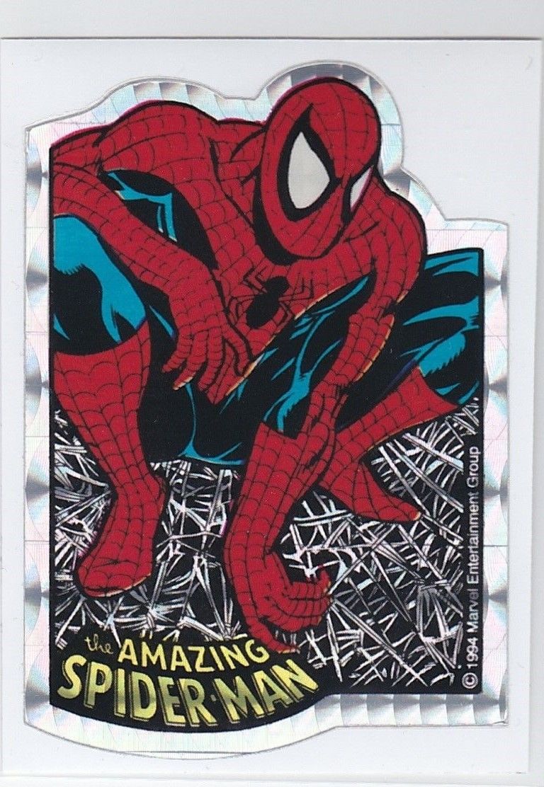 1994 Marvel SPIDER-MAN Die-Cut Prism Vending Sticker/Card NM/M ...