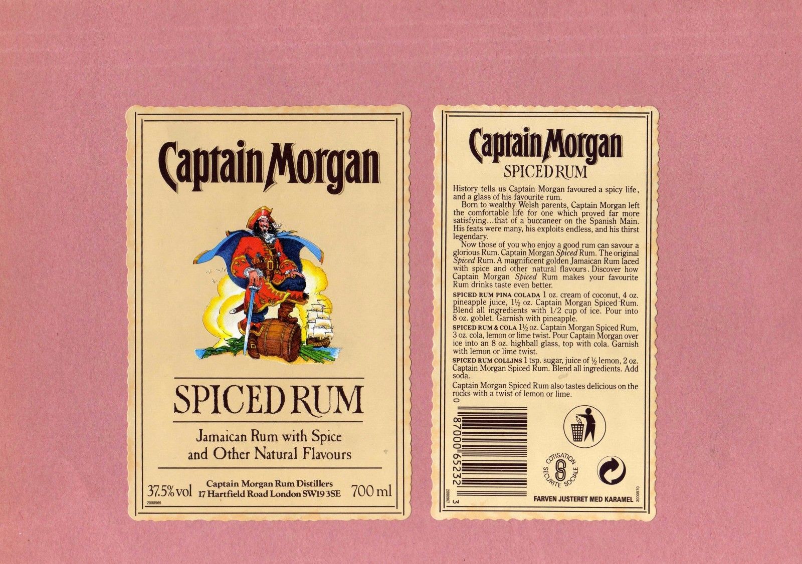 captain morgan label