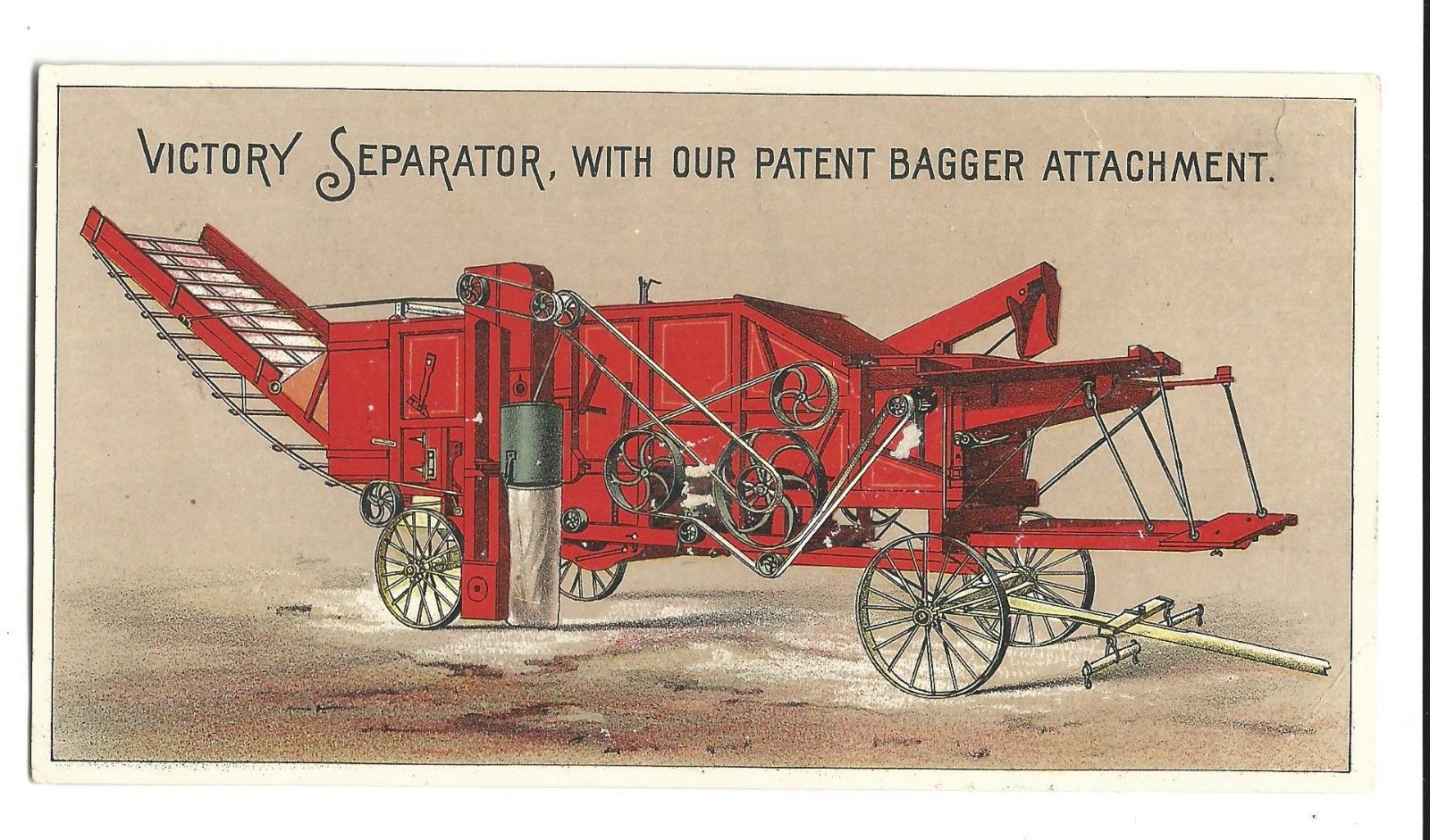 Old Trade Card Victory Separator Minneapolis Threshing Machine Co Self
