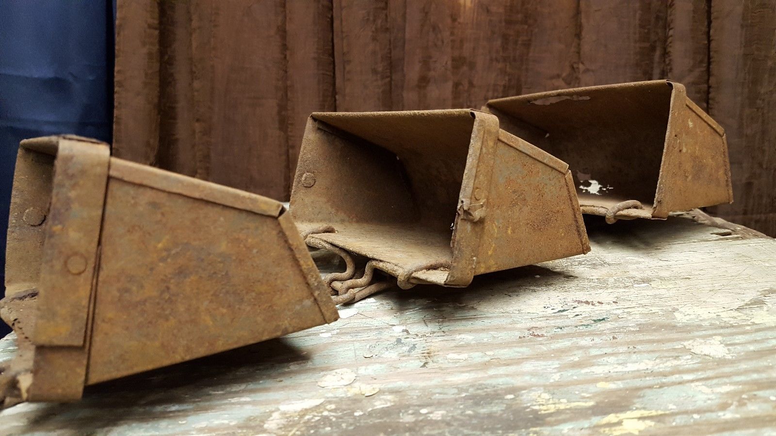 Antique Farm Grain Elevator Buckets Set of 3 Antique Price Guide