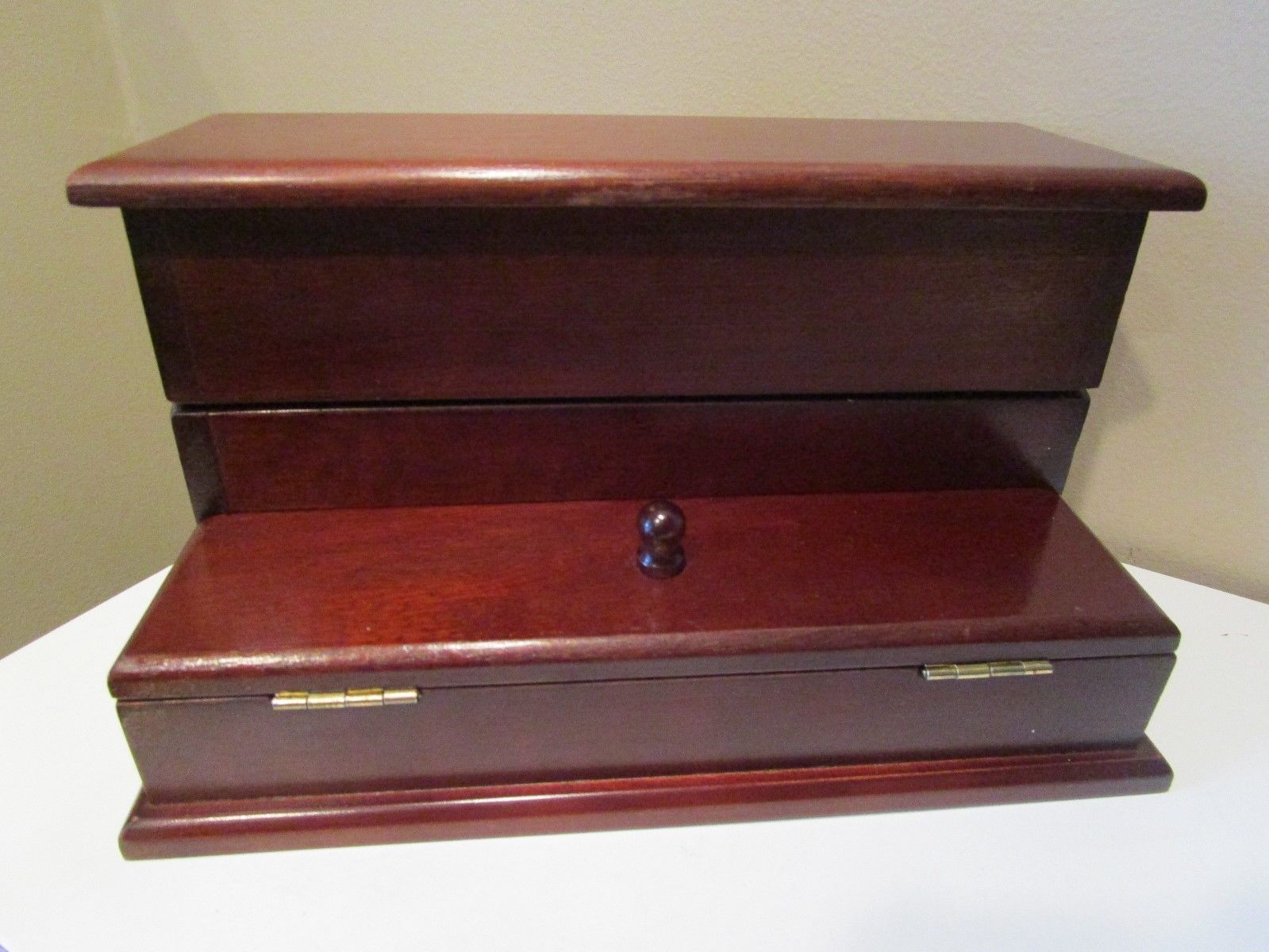 Vintage Desk Secretary Vintage Wood Box with letter and pen