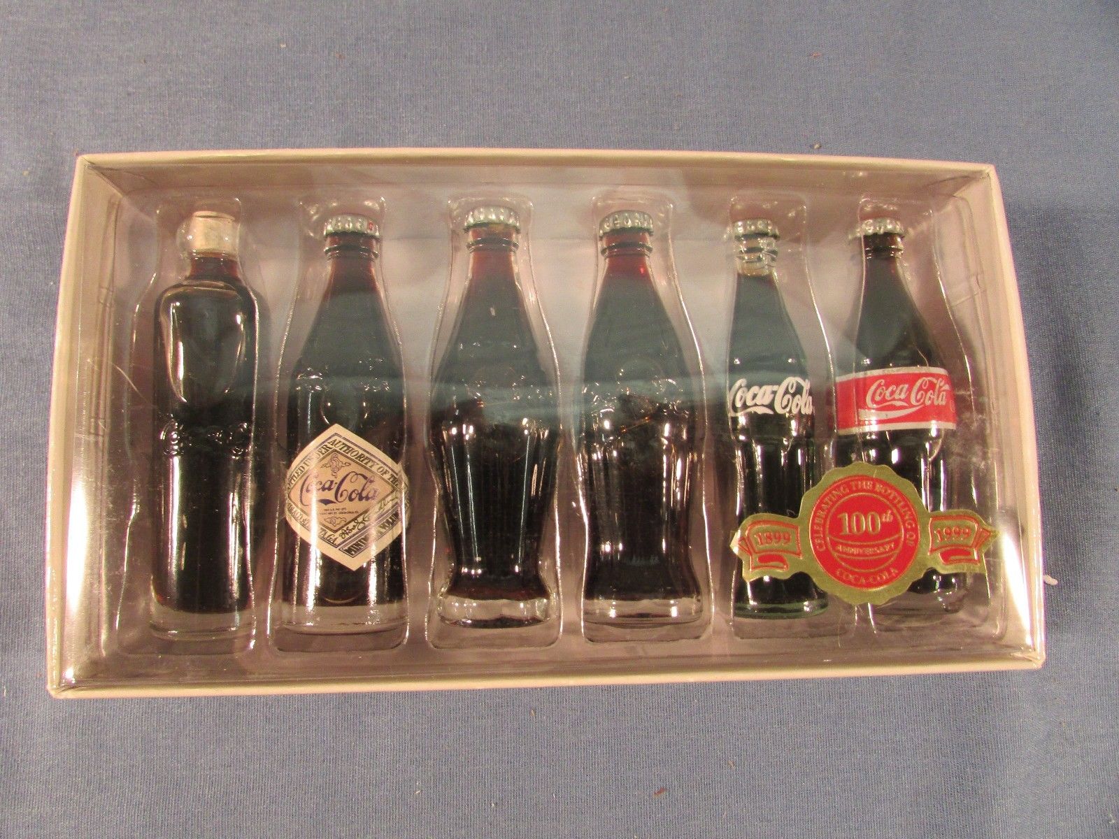 Coca Cola 100th Anniversary Evolution of the Contour Bottle Mini Set