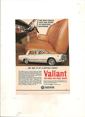 1966 VC CHRYSLER VALIANT 225 6 & 273 V8 RANGE AUSSIE AD ART PRINT POSTER main image 0