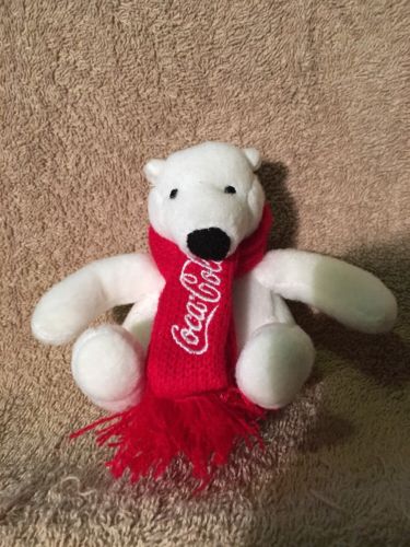 coca cola polar bear plush scarf