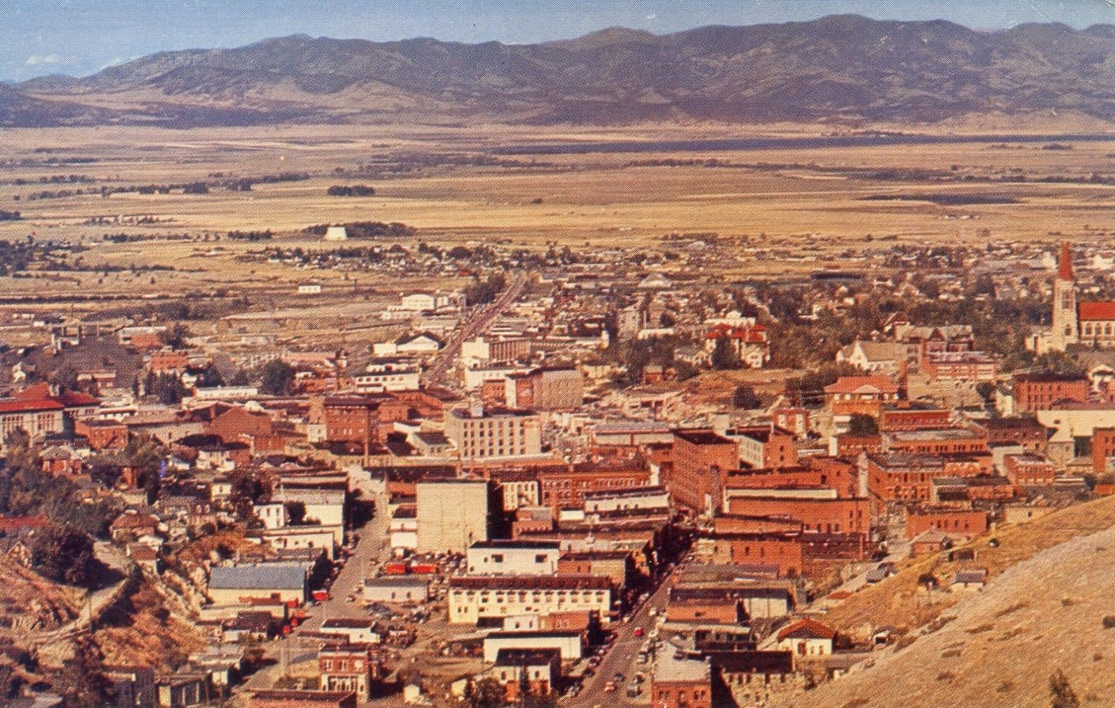Helena Montana MT, 1950''s postcard, Birds Eye view Antique Price