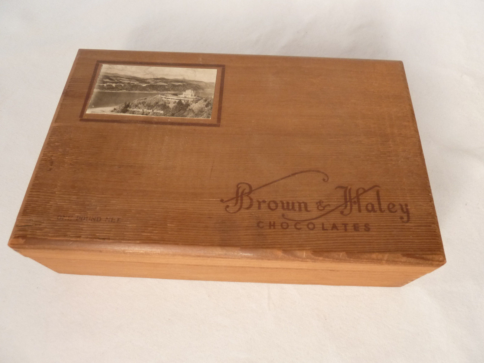 Vintage Brown and Haley Chocolate Wooden Box, Columbia River Gorge ...