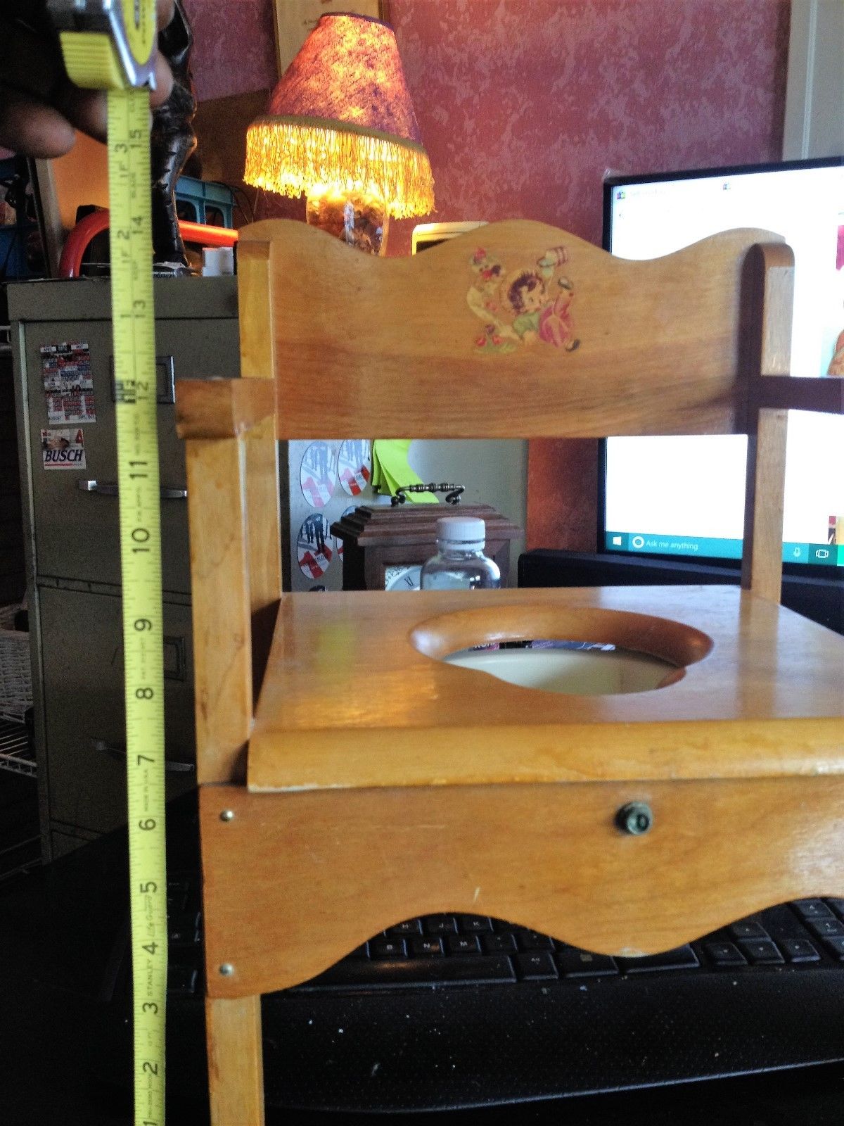 Vintage/Antique Oak Baby/Child Wood Potty Training Chair Antique