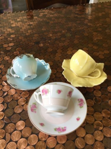 miniature cup and saucer set