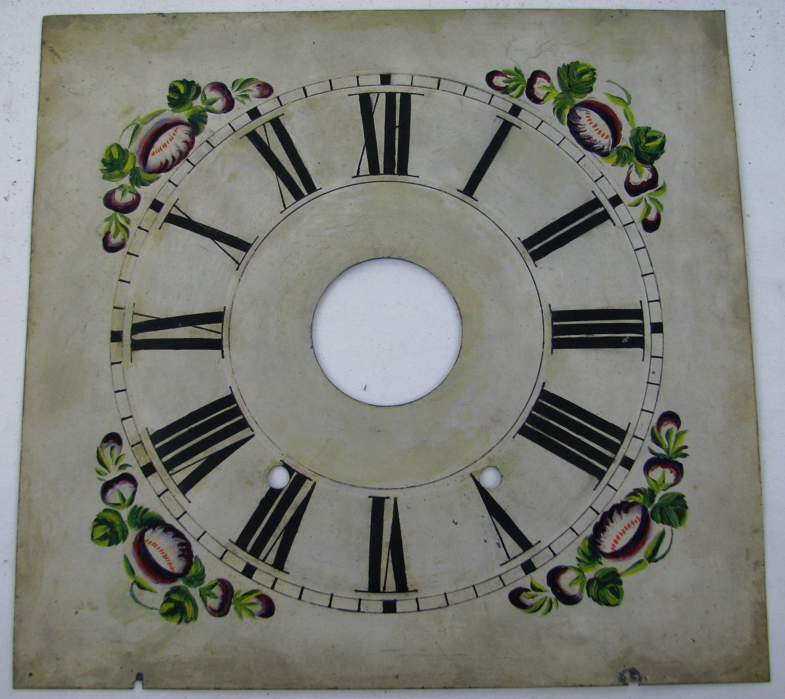 ANTIQUE TRIPLE DECKER WEIGHT DRIVEN CLOCK DIAL PARTS REPAIR Antique