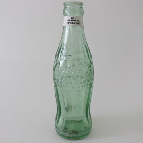 Coca Cola Hobbleskirt Bottle 6.5 oz Type Greenville, SC South Carolina