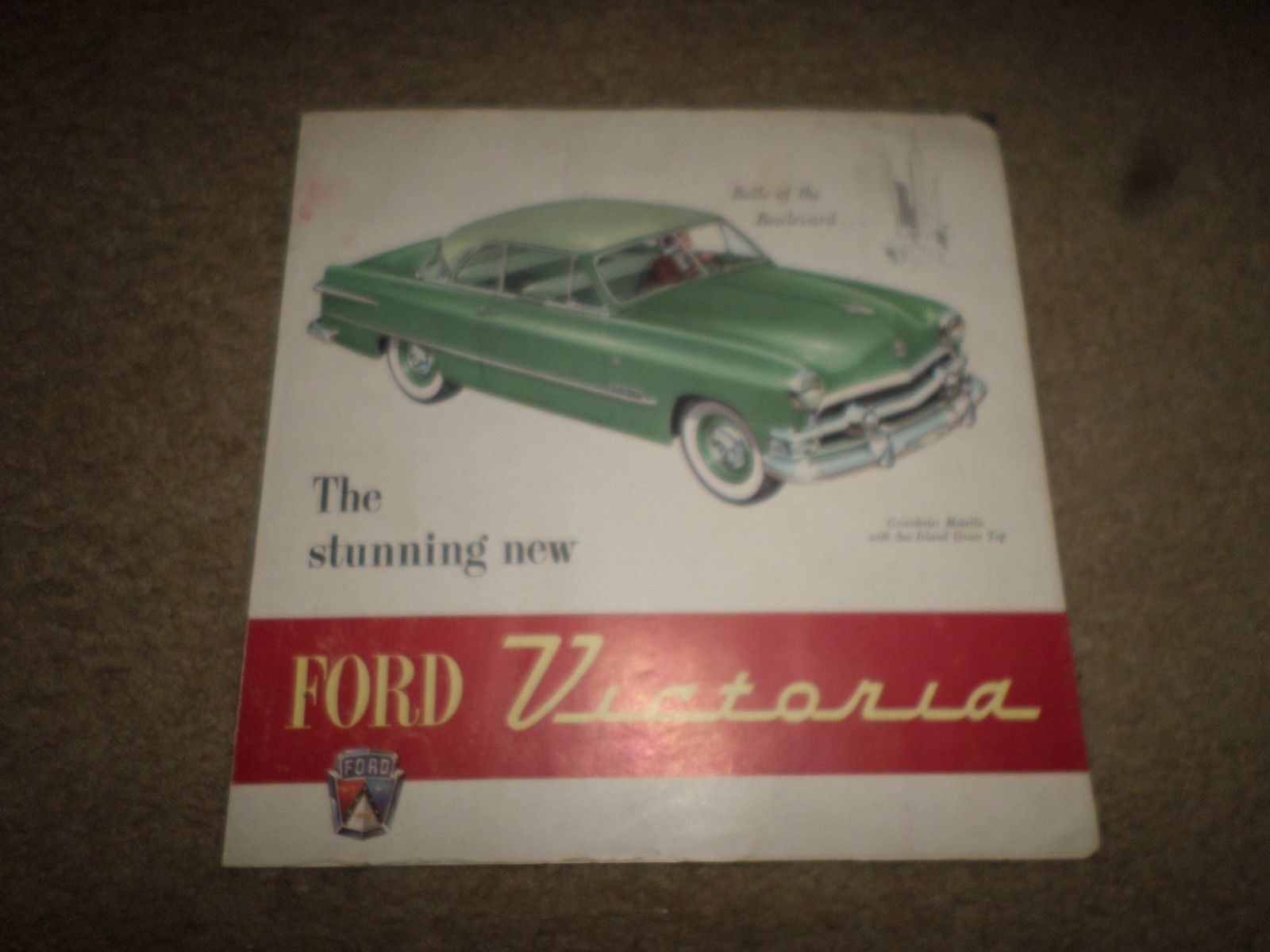 1951 Ford "Victoria" Car Dealer Sales Brochure Antique Price Guide Details Page