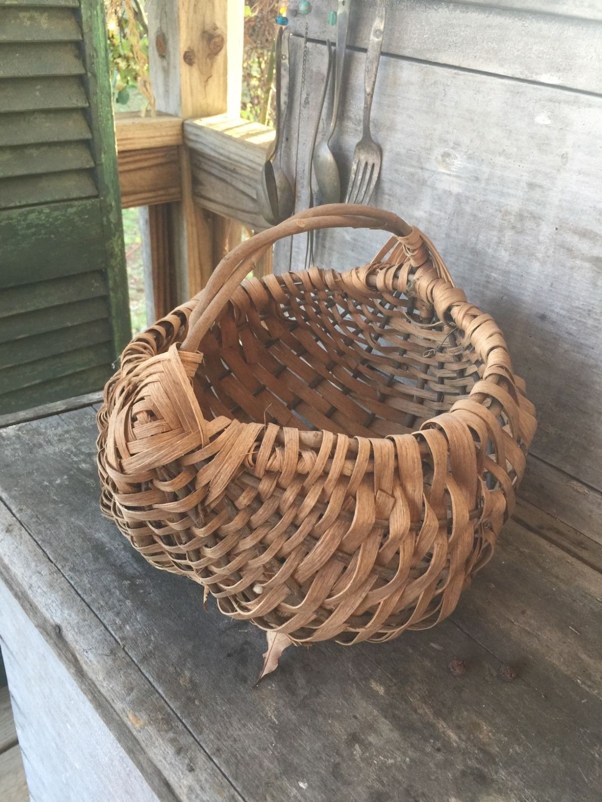 PRIMITIVE ANTIQUE Farm Egg Gathering Basket Aafa Antique Price