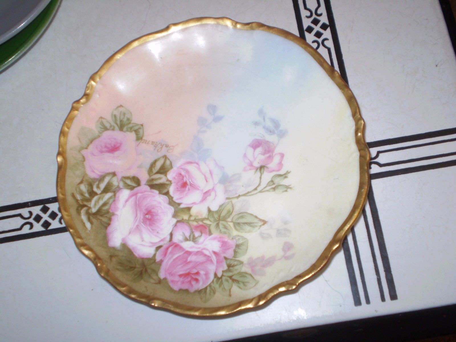 Antique hand painted Elite Limoges France plate 6 inch Antique Price