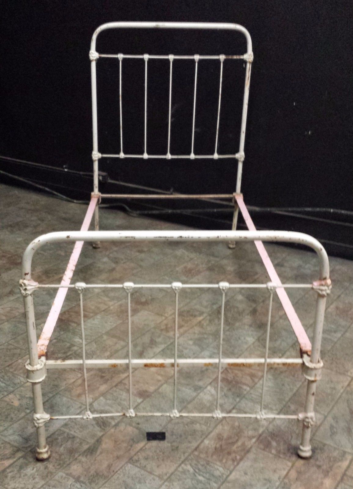 Antique Iron Bed Frame. Complete set Rails, Headboard, Footboard Vintage Antique Price Guide