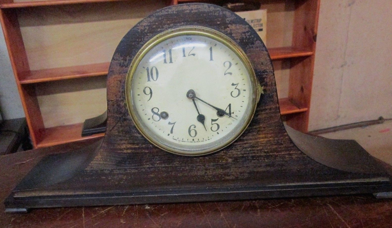 antique new haven tambour 8 day mantel clock working Antique Price