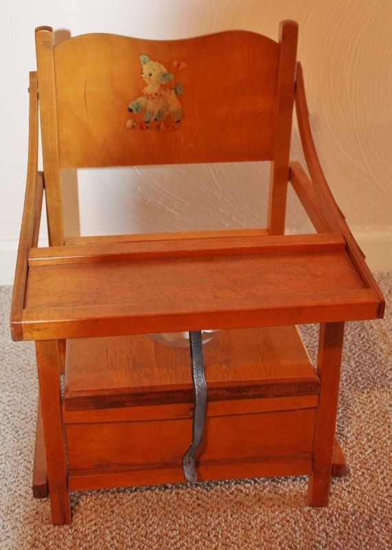 Vintage/Antique Oak Baby/Child Wood Potty Training Chair Antique