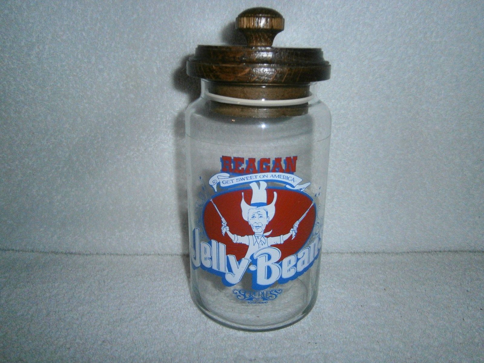 President Ronald Reagan Jelly Bean JarSweet on America old 1981 VERY