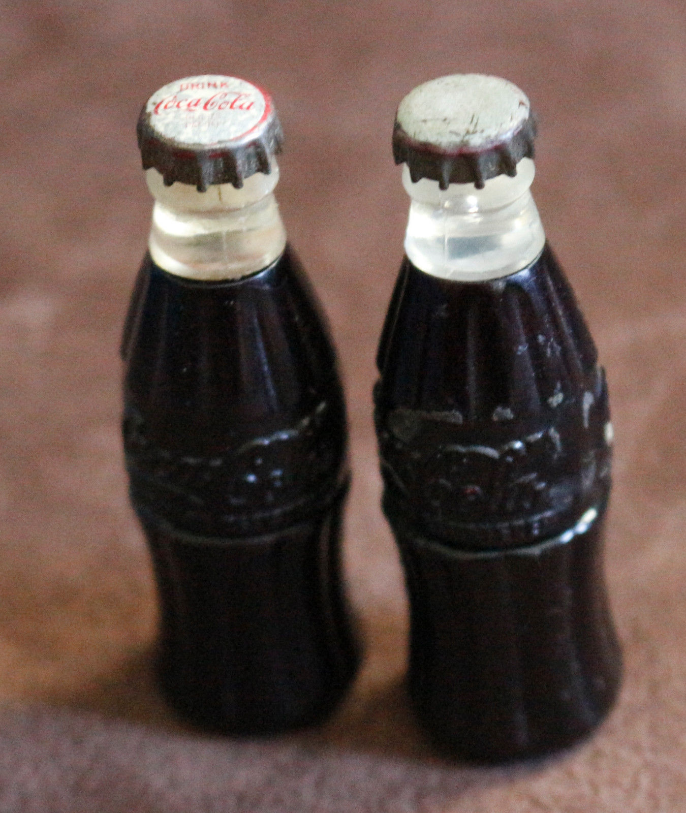 2 Vintage Antique CocaCola Coke Bottle Pocket Lighters Antique