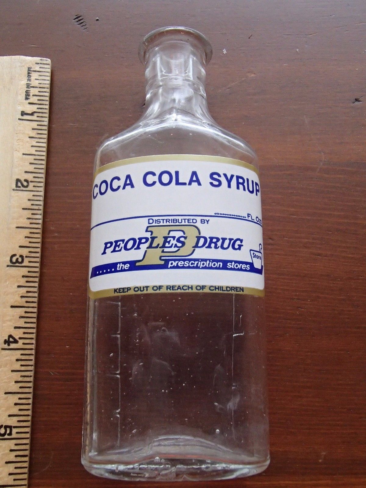 Vintage People''s Drug Stores COCA COLA Syrup Medicine Bottle