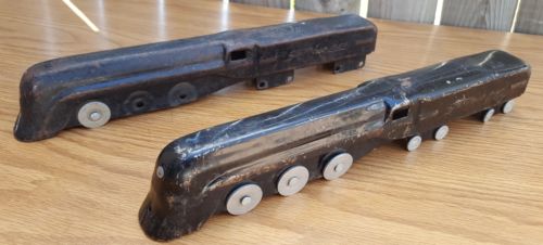 vintage metal toy train