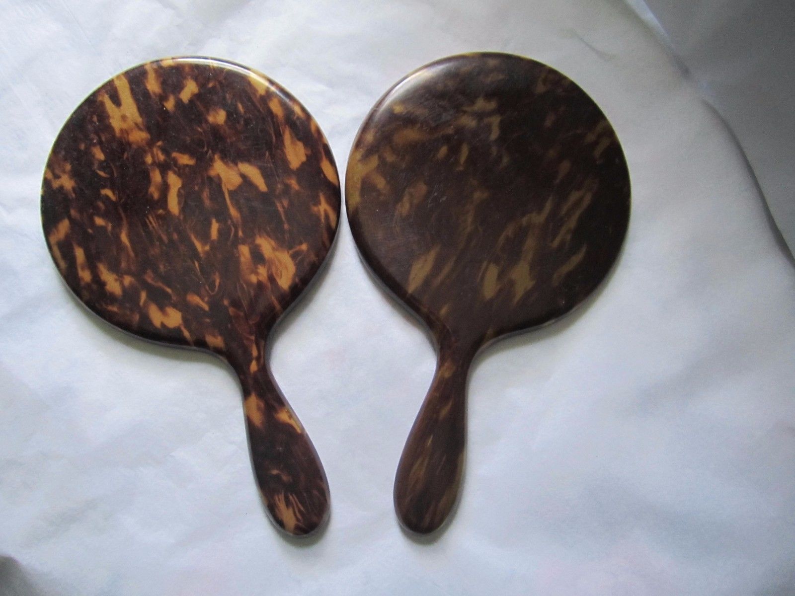 TWO OLD DRESSING TABLE HAND MIRRORS Antique Price Guide Details Page