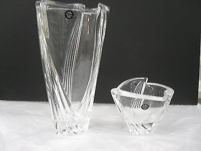 Rosenthal Crystal Vase And Votive Exaltation Nib Wedding