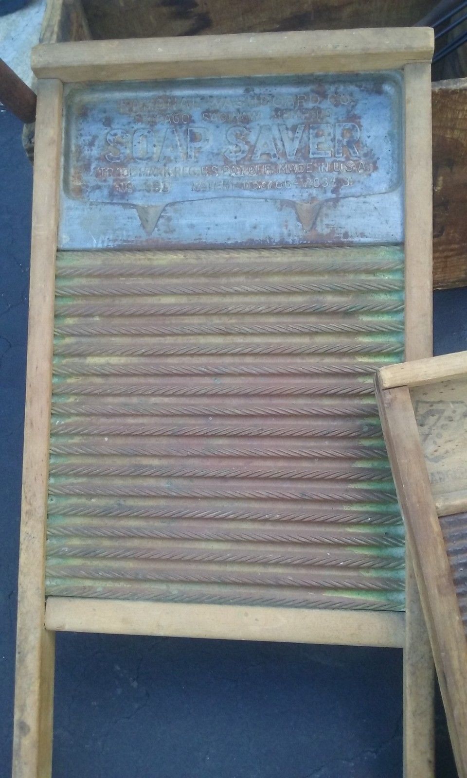 Antique National Washboard Co. Laundry Washboard Vintage Primitive