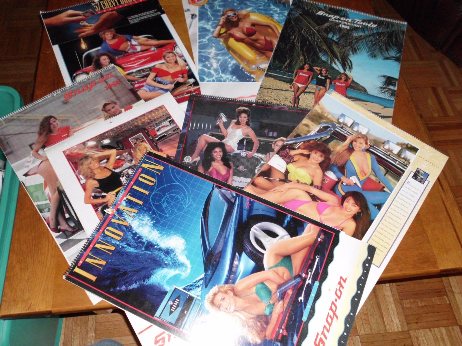 Lot 8 Snap On Tools Pinup Calendars 1980s 1990s All Different 