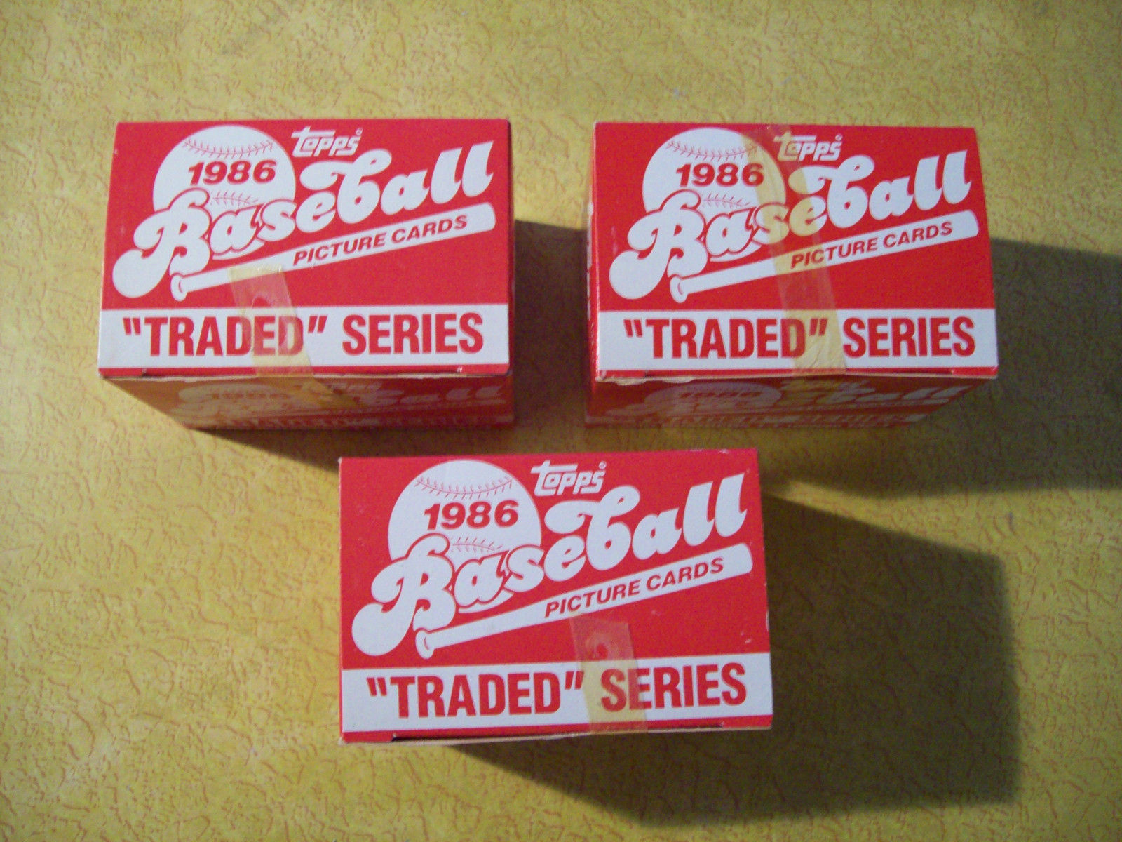 1986 topps baseball cards trade series sets 1 t 132 t 3 boxes never