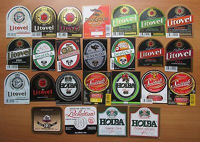 9main+15back+6neck CZE043 CZECH Plzen BIREL Lot of 30 beer labels