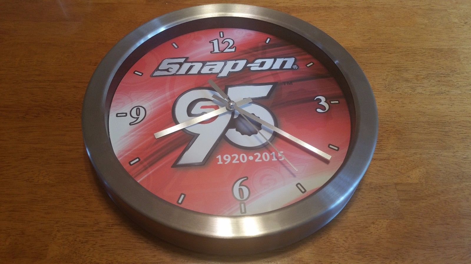 SNAP ON 12 INCH CLOCK Snap On Tools 95th ANNIVERSARY 1920 1915 