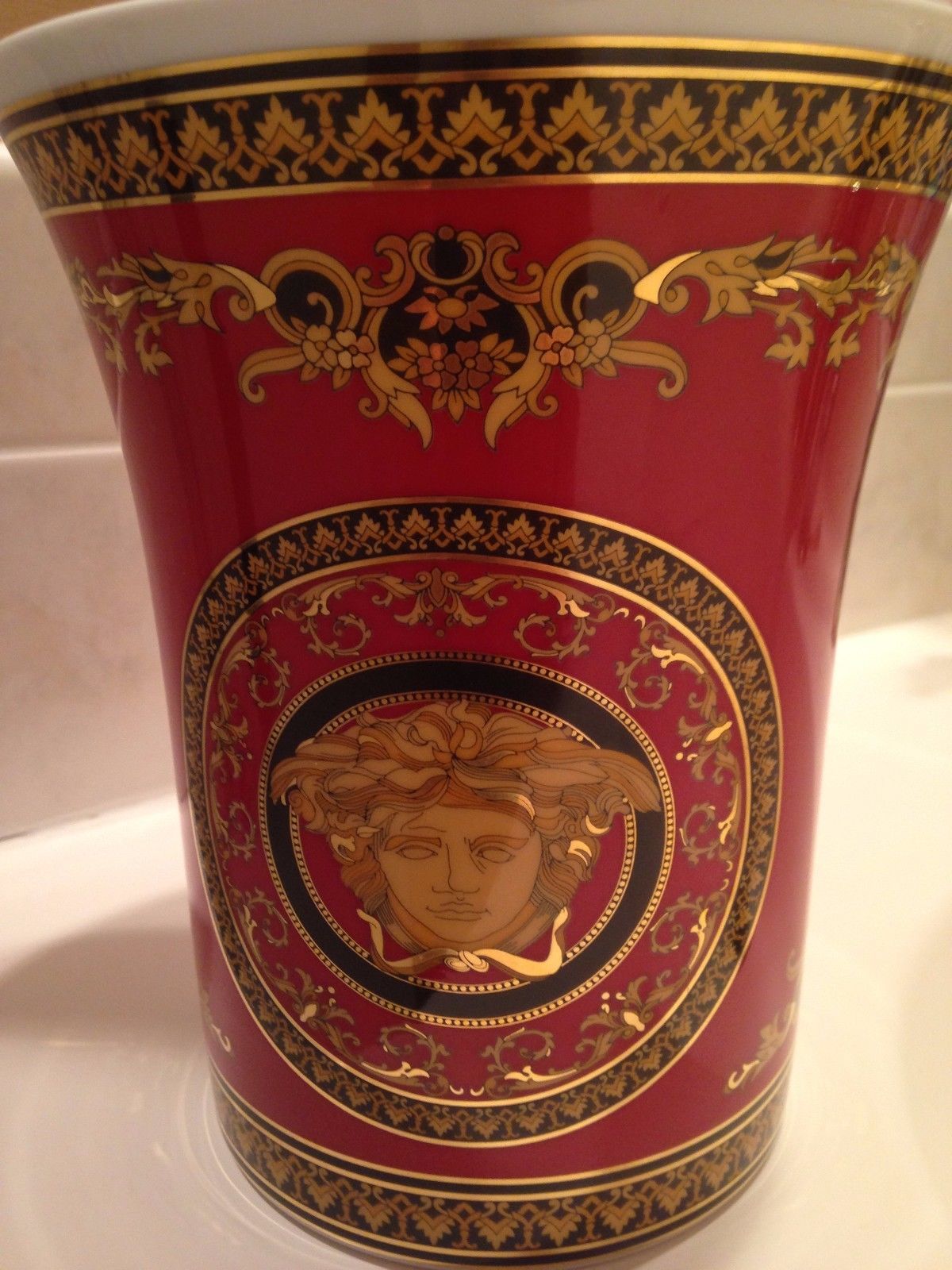 Versace Red Medusa Vase By Rosenthal 7 Tall Antique Price