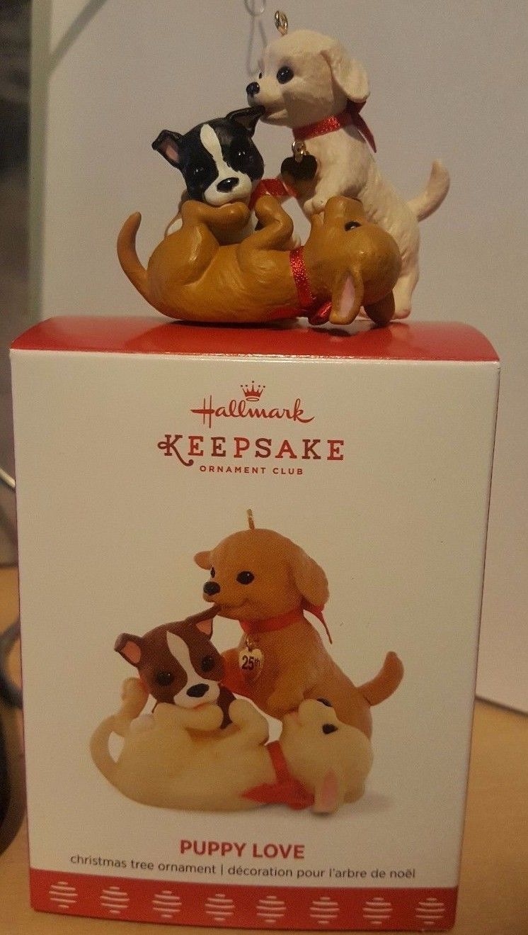 2017 Hallmark Ornament KOC Event Exclusive Puppy Love Repaint Signed by