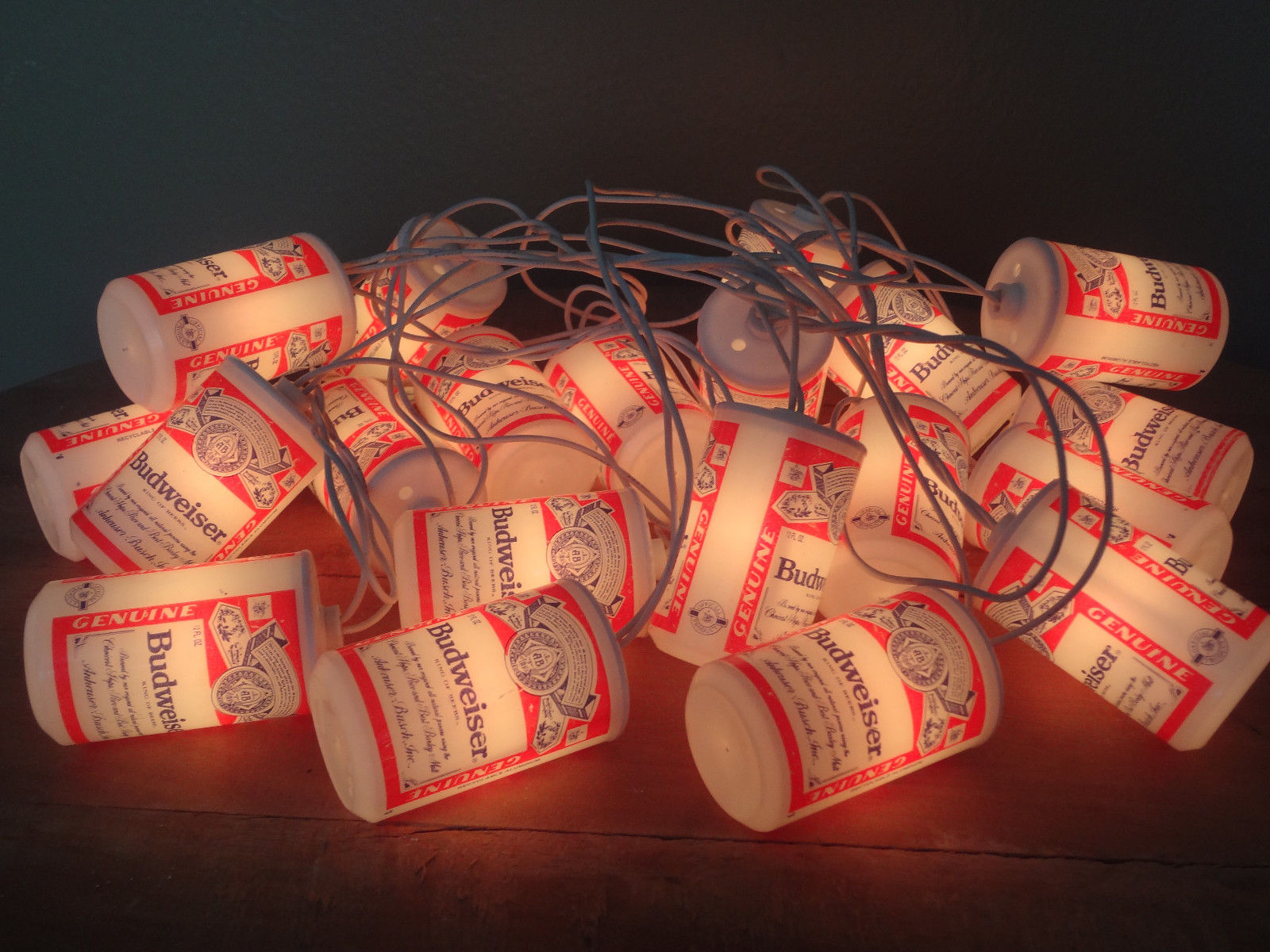 Vintage Budweiser Beer Can String Lights Christmas Tree Vintage Budweiser Beer Can String