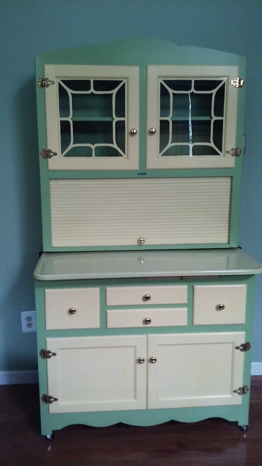 Rare Vintage Hoosier Cabinet Apartment Size Kitchen Cupboard Bilt
