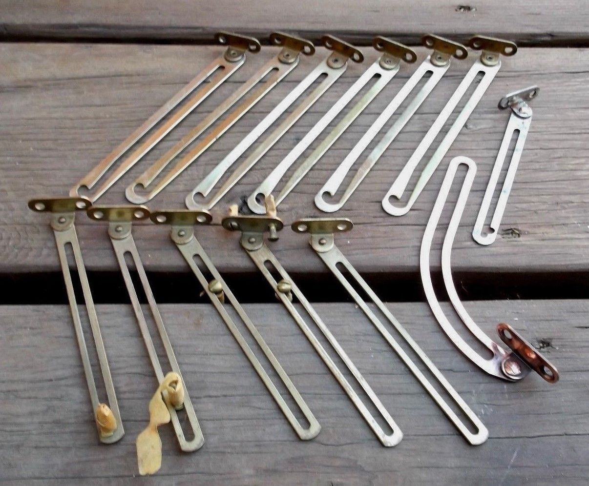 13 Vintage Furniture Desk Door Lid Support Hinge Stays Take a LOOK!!! Antique Price