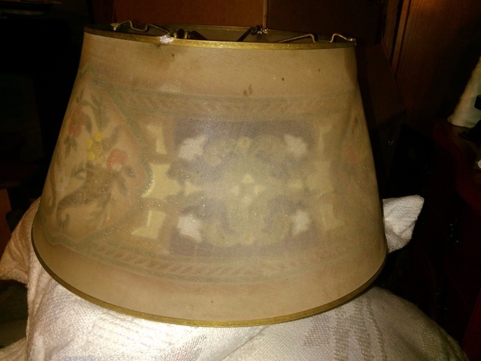 Antique Rembrandt Wire Mesh Floor Lamp Shade Antique