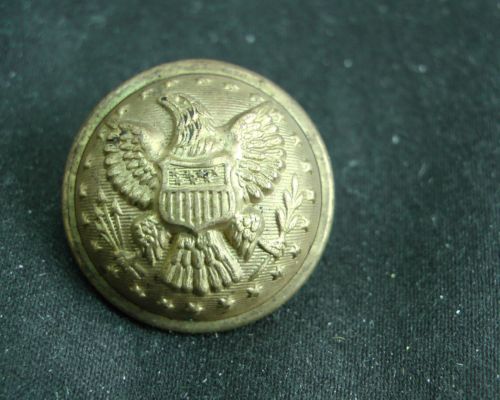 c 1860 US FEDERAL GS CIVIL WAR COAT BUTTON EAGLE 22mm GILT WATERBURY BC ...