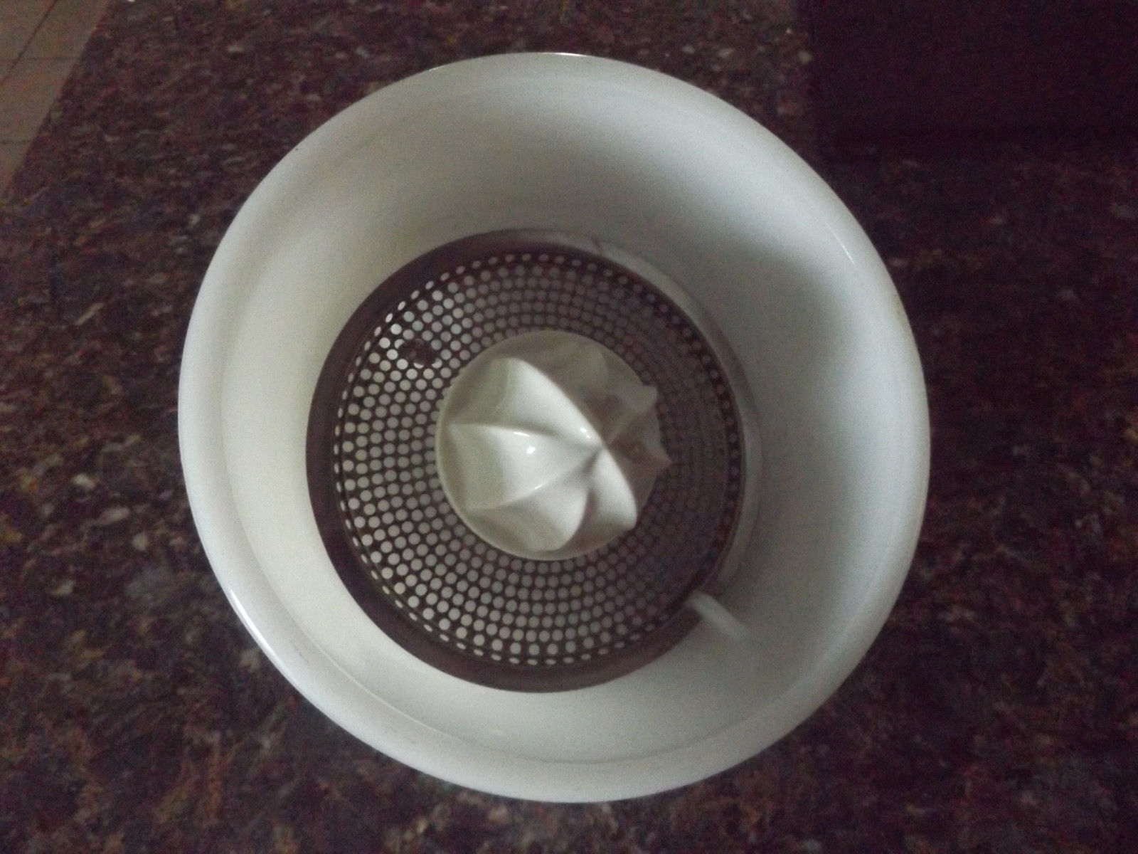 Vintage Sunbeam Mixmaster Juicer Bowl Attachment White Milk Glass