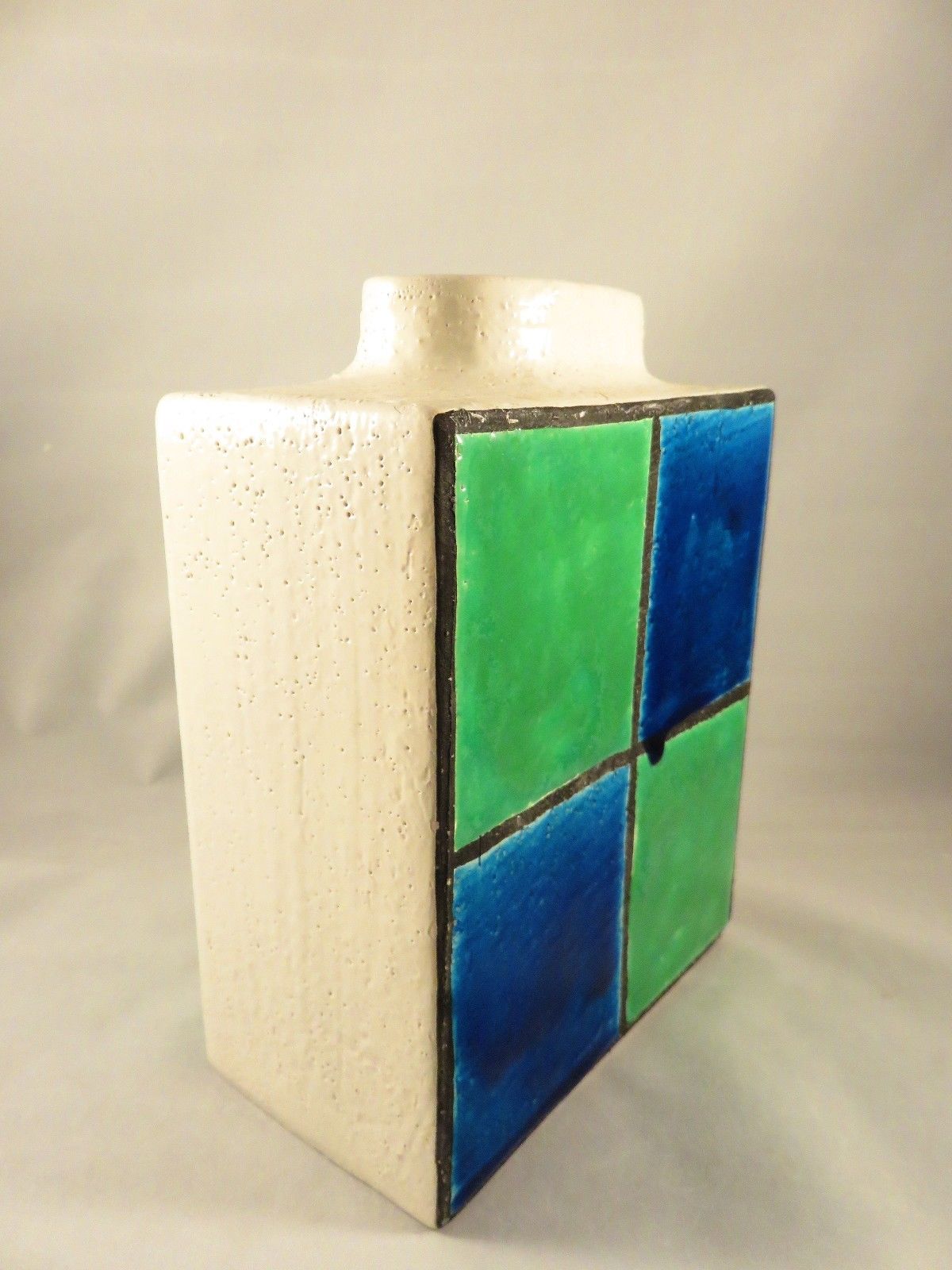 Vtg Raymor Rosenthal Netter Mondrian Pottery Art Vase Mid Century